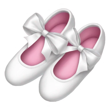 cute ballet slippers with bows and perfume sticker