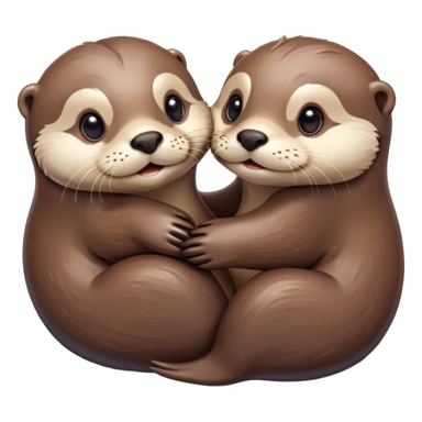 Two otters in love sticker