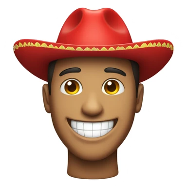 Happy guy with a red sombrero sticker