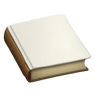 closed book, white cover sticker