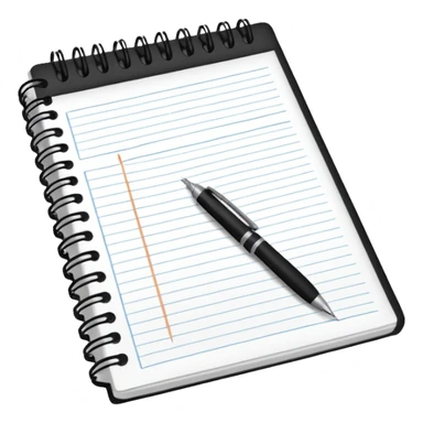 spiral notebook with tasks written sticker