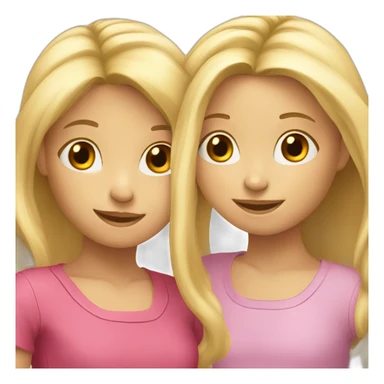 Two blond girls aged 9 and 5 sticker