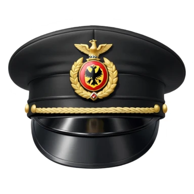 German officer's hat is slightly turned to the right  sticker