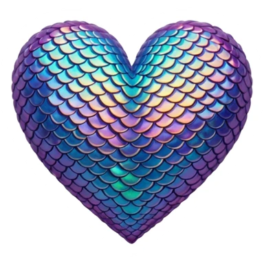 mermaid themed heart sticker