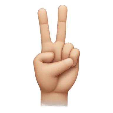 hand with 3 fingers up(thumb, index and pinky) and 2 fingers down(middle, ring) sticker