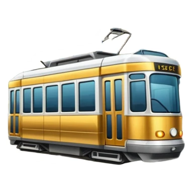 tram in city sticker