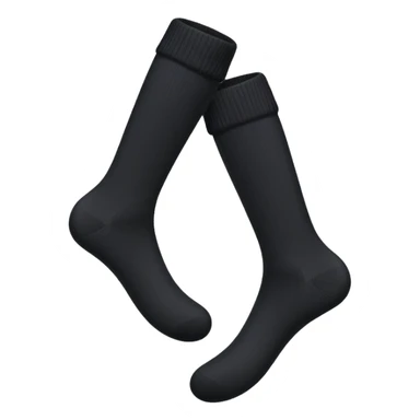  Plain Black  very long socks sticker