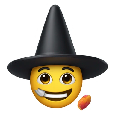 pez con sombrero de bruja feliz sticker