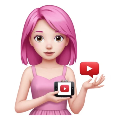 pink girly youtube sticker