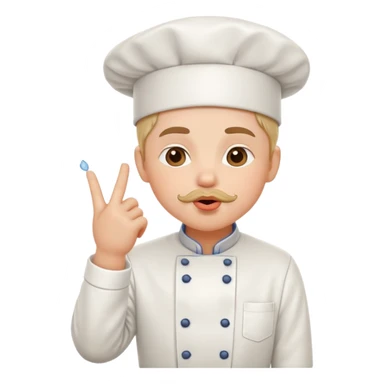 chef blowing a kiss sticker