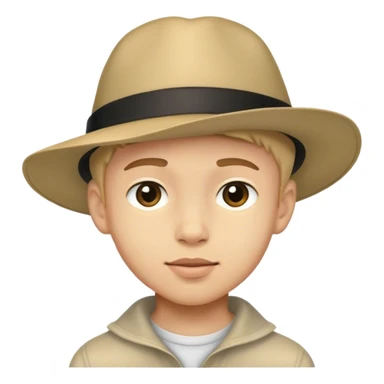 Boy with hat on sticker