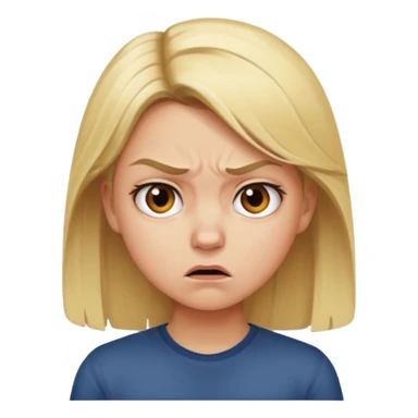 fai una ragazza bionda visibilmente offesa ed arrabbiata che guarda da un’altra parte  sticker