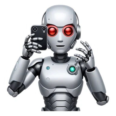 cyborg taking a picture sticker
