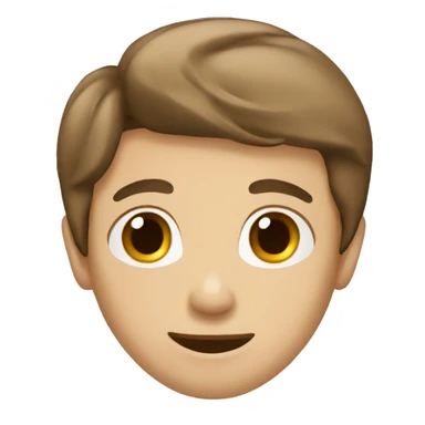 Rich boy with straight brown hair  sticker