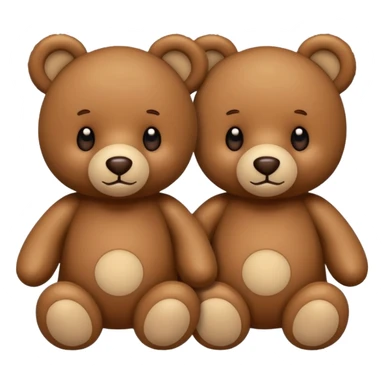 2 teddy Bears , Clone. sticker