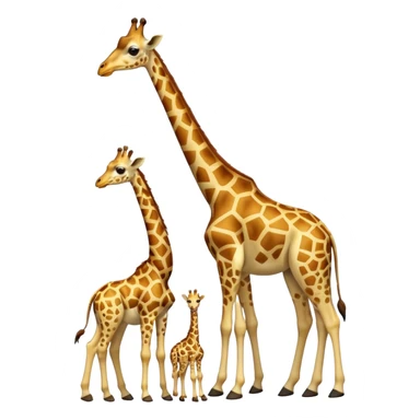 High resolution giraffe with its baby sticker