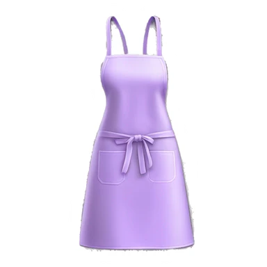 Realistic isolated light purple kitchen apron. sticker