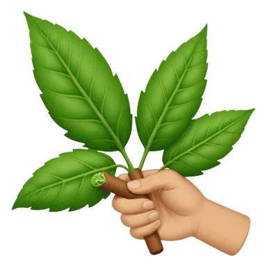 Hand emoji holding blunt sticker