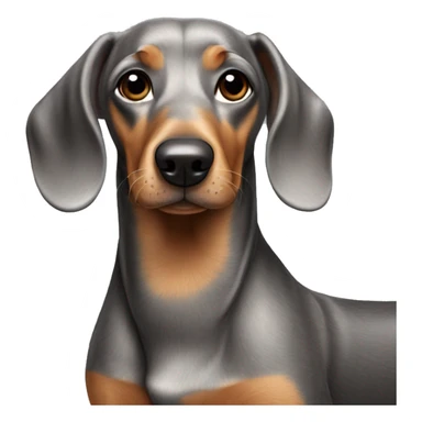 Grey and tan sausage dog sticker