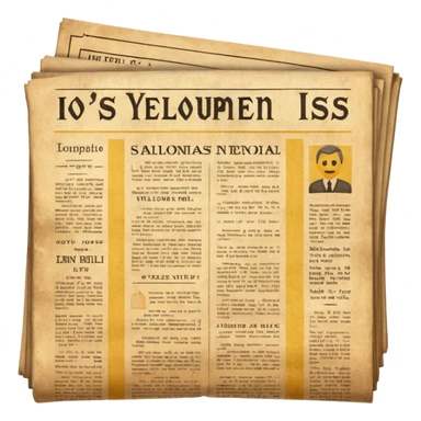 Vintage newspaper sticker