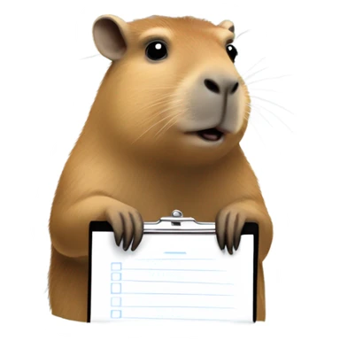 Capybara clipboard sticker