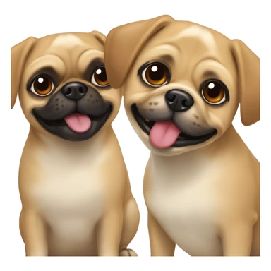 Two happy pugaliers  sticker