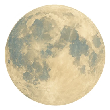 realistic ghibli style moon sticker