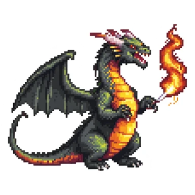 fire-breathing dragon sticker