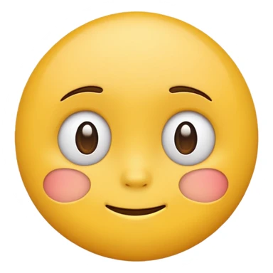 mix of these two 🥺☺️ but make it classic emoji not woman or man face and without hearts and a little bit sad but still smile sticker