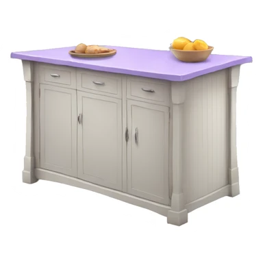 Realistic lavender kitchen counter island. sticker