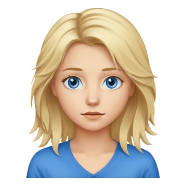 young blonde disheveled hair woman  sticker