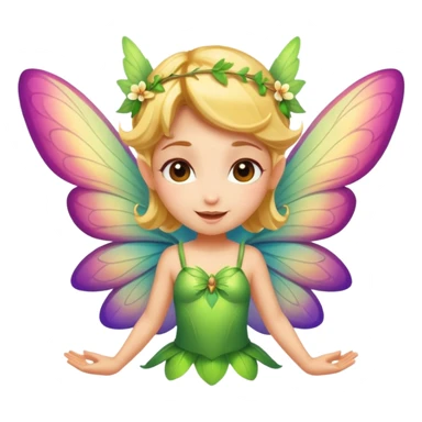 A little fairy, with wings,  , do more different emotional sticker