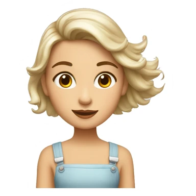 niña pelo cafe piel blanca sticker