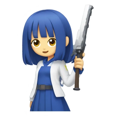 konata izumi holding a weapon sticker