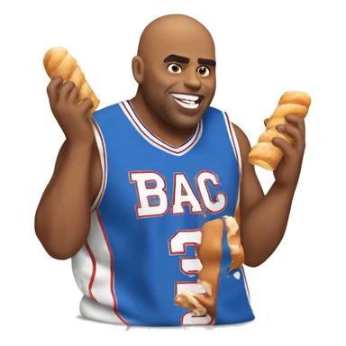 Charles Barkley eating churros sticker