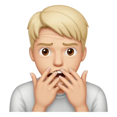 Nail biting nervous sticker