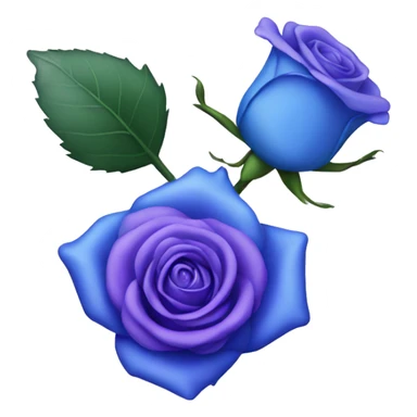 Blu and purple rose  sticker