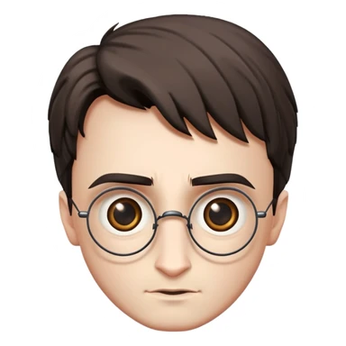 Harry Potter, between the eyebrows appear a scar  sticker