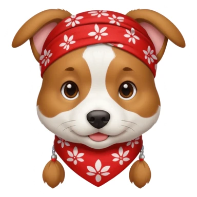 dog with wearing red bandana sticker