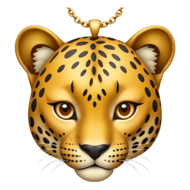 leopard wearing necklace sticker