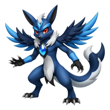 Mega lucario and mega Absol fusion full body four legs sticker