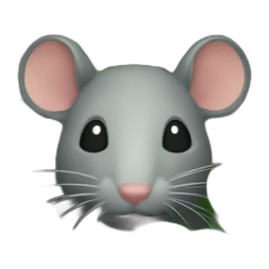 Rat hiding behind a bush sticker