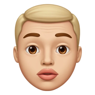 Male with big lips more big  sticker