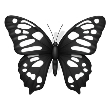 Mariposa color negro y blanco sticker