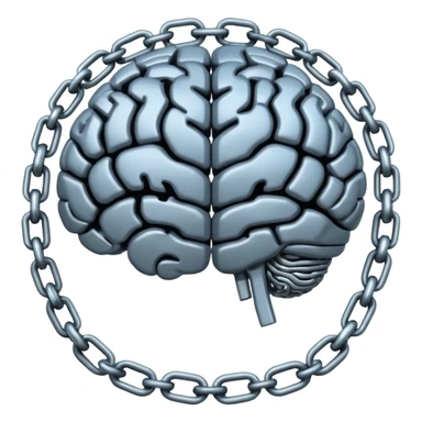 Brain made of chains  sticker