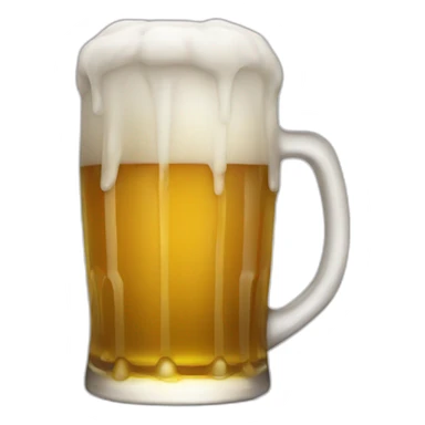 Football drinking a beer sticker