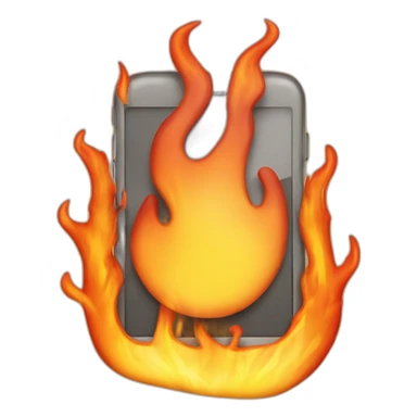 iphone on fire sticker