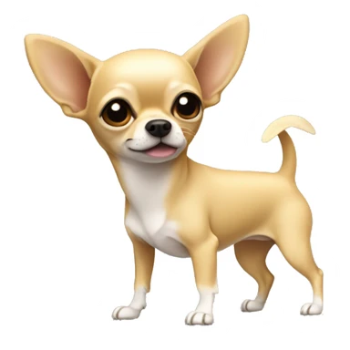 Blonde chihuahua (no white markings) with short hair, big ears, and long legs sticker