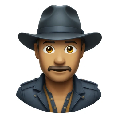 Visage sur le chapeau de ace sticker