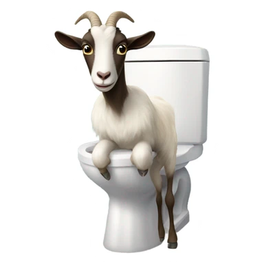 gloria the goat with toilet  sticker